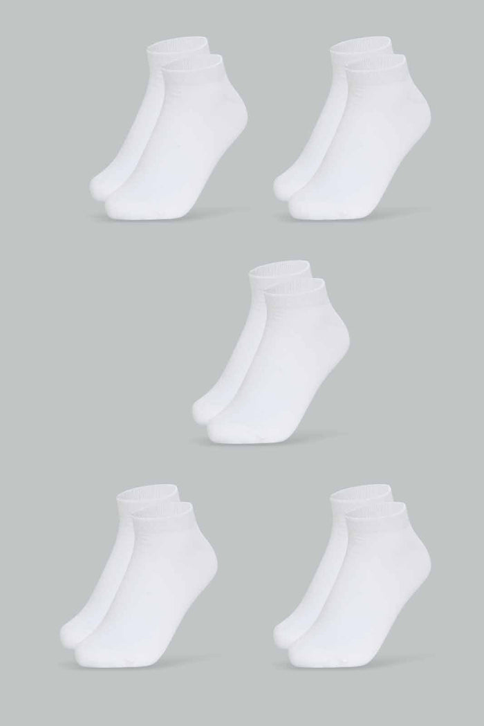 Redtag-Women-White-Color-Ladies-Sports-Ankle-Non-Terry-Socks-1*5-365,-Category:Socks,-Colour:White,-Deals:New-In,-Dept:Ladieswear,-Filter:Women's-Clothing,-New-In-Women-APL,-Non-Sale,-Section:Women,-Women-Socks--