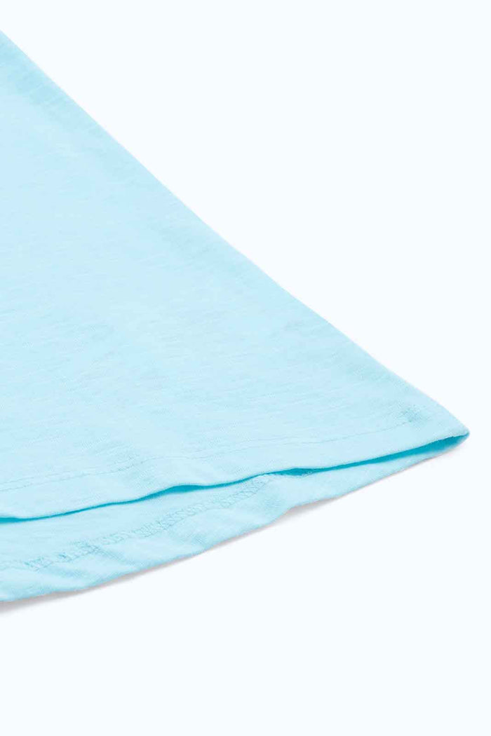Redtag-Girls-Turquoise-Slub-Solid-T-Shirt-Category:T-Shirts,-Colour:Blue,-Deals:New-In,-Dept:Girls,-Filter:Infant-Girls-(3-to-24-Mths),-ING-T-Shirts,-New-In-ING-APL,-Non-Sale,-S23B,-Section:Girls-(0-to-14Yrs),-TBL-Infant-Girls-3 to 24 Months