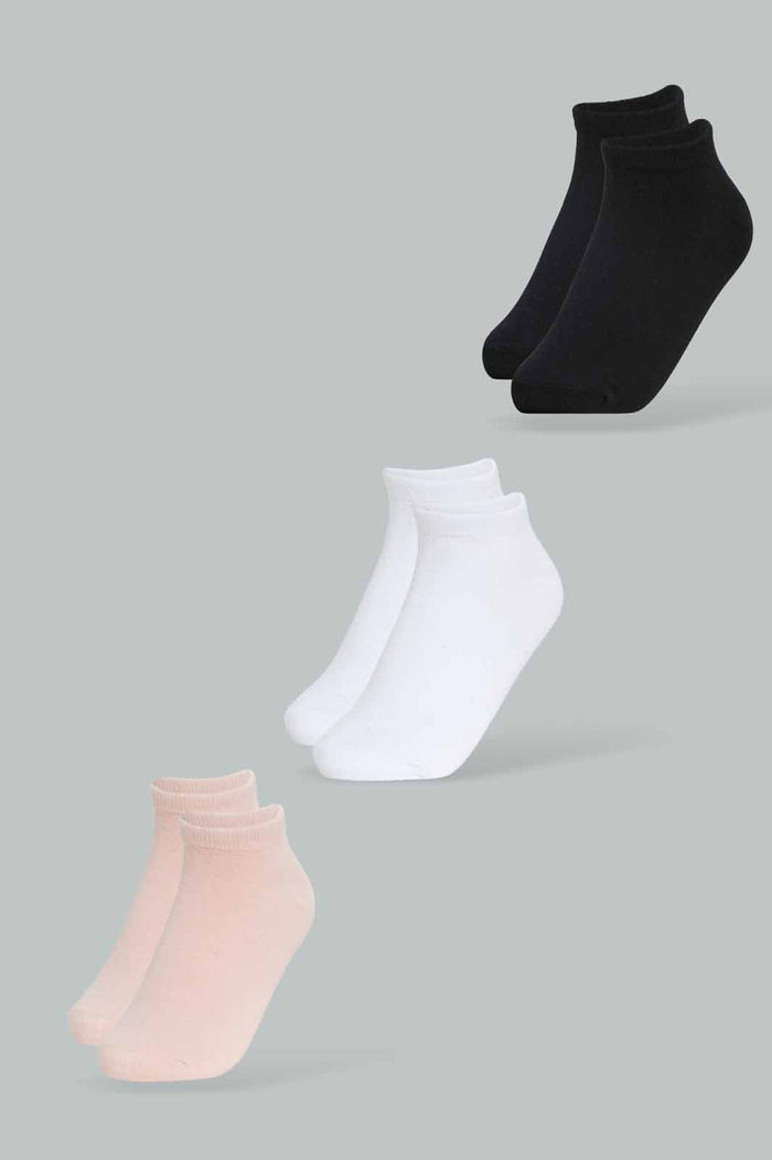 Redtag-Women-Ladies-Ankle-Socks-1*3-365,-Category:Socks,-Colour:Assorted,-Deals:New-In,-Dept:Ladieswear,-Filter:Women's-Clothing,-New-In-Women-APL,-Non-Sale,-Section:Women,-Women-Socks--