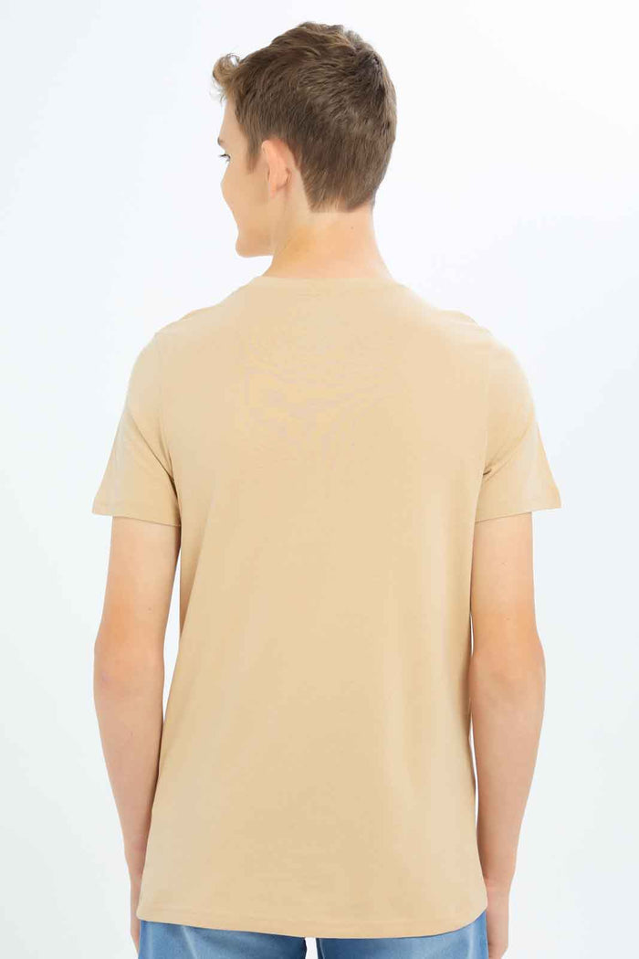 Redtag-Boys-Beige-Homework-Graphic-Tee-BSR-T-Shirts,-Category:T-Shirts,-Colour:Beige,-Deals:New-In,-Dept:Boys,-Filter:Senior-Boys-(8-to-14-Yrs),-New-In-BSR-APL,-Non-Sale,-S23B,-Section:Boys-(0-to-14Yrs),-TBL-Senior-Boys-9 to 14 Years