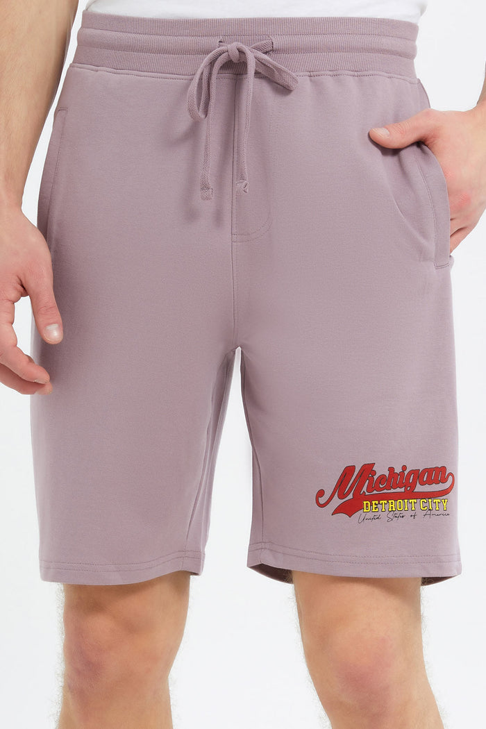 Redtag-Men-Purple-Sweat-Shorts-Category:Shorts,-Colour:Purple,-Deals:New-In,-Dept:Menswear,-Filter:Men's-Clothing,-Men-Shorts,-New-In-Men-APL,-Non-Sale,-S23C,-Section:Men-Men's-