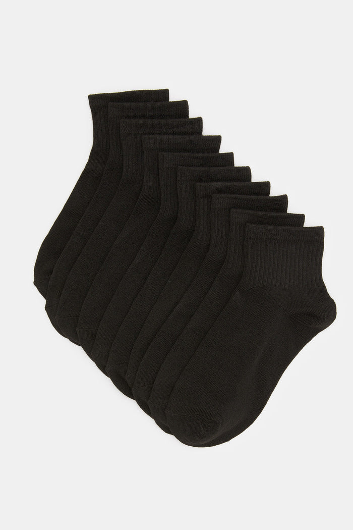 Redtag-Girls-Pack-Of-5---Sl-Longer-Than-Ankle-Length-With-Rib---Black-365,-Category:Socks,-Colour:Black,-Deals:New-In,-Filter:Senior-Girls-(8-to-14-Yrs),-GSR-Socks,-H1:KWR,-H2:GSR,-H3:IMP,-H4:SKS,-KWRGSRIMPSKS,-New-In-GSR-APL,-Non-Sale,-Packs,-ProductType:Ankle-Socks,-Season:365,-Section:Girls-(0-to-14Yrs),-Set:Set-of-5-Senior-Girls-9 to 14 Years