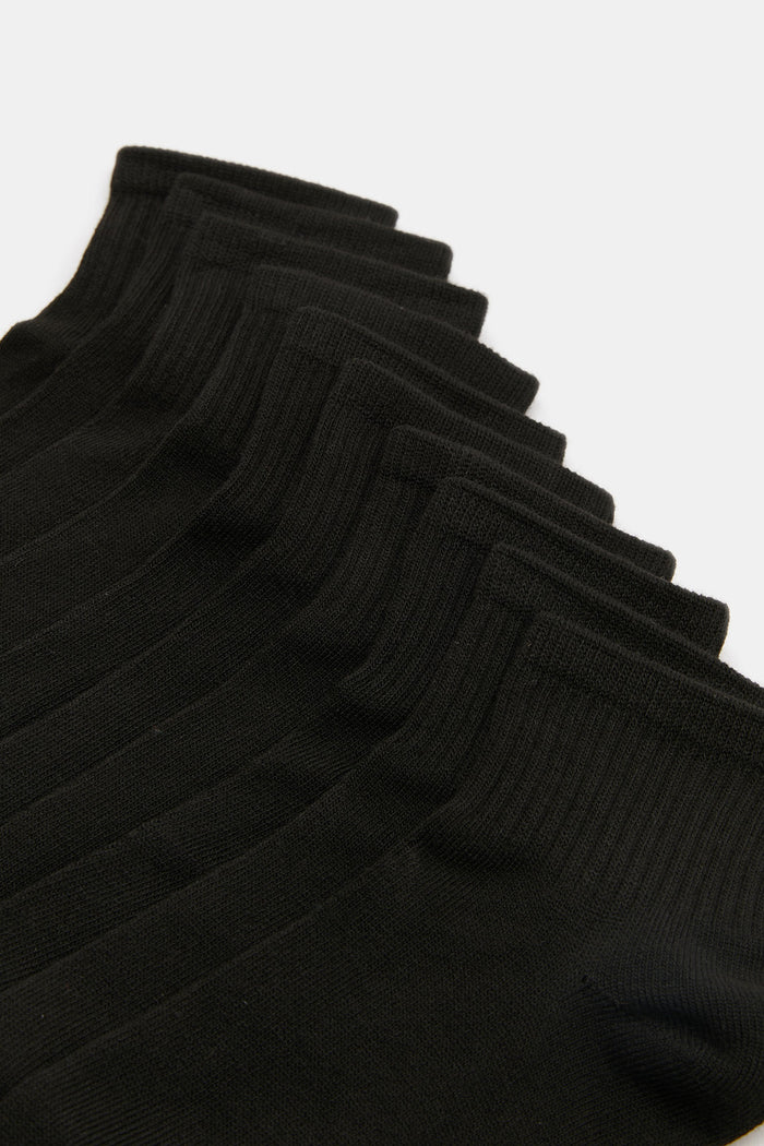 Redtag-Girls-Pack-Of-5---Sl-Longer-Than-Ankle-Length-With-Rib---Black-365,-Category:Socks,-Colour:Black,-Deals:New-In,-Filter:Senior-Girls-(8-to-14-Yrs),-GSR-Socks,-H1:KWR,-H2:GSR,-H3:IMP,-H4:SKS,-KWRGSRIMPSKS,-New-In-GSR-APL,-Non-Sale,-Packs,-ProductType:Ankle-Socks,-Season:365,-Section:Girls-(0-to-14Yrs),-Set:Set-of-5-Senior-Girls-9 to 14 Years