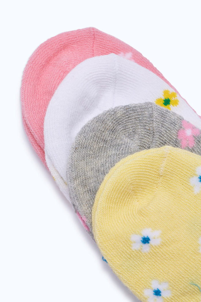 Redtag-4-Pc-Pack-Ankle-Length-Socks---Assorted-Flower-Design-365,-Category:Socks,-Colour:Assorted,-Deals:New-In,-Filter:Girls-(2-to-8-Yrs),-GIR-Socks,-H1:KWR,-H2:GIR,-H3:HOS,-H4:SKS,-New-In-GIR,-Non-Sale,-ProductType:Full-Length-Socks,-Season:365365,-Section:Girls-(0-to-14Yrs)-Girls-2 to 8 Years