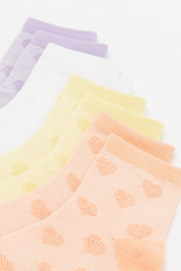Redtag-4-Pc-Pack-Jacquard-Regular-Length-Socks-365,-Category:Socks,-Colour:Assorted,-Deals:New-In,-Filter:Girls-(2-to-8-Yrs),-GIR-Socks,-H1:KWR,-H2:GIR,-H3:HOS,-H4:SKS,-New-In-GIR,-Non-Sale,-ProductType:Full-Length-Socks,-Season:365365,-Section:Girls-(0-to-14Yrs)-Girls-2 to 8 Years