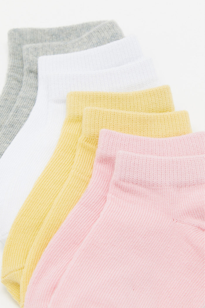 Redtag-Assorted-Solid-4-Pk-Ankle-Length-Socks-365,-Category:Socks,-Colour:Assorted,-Deals:New-In,-Filter:Infant-Girls-(3-to-24-Mths),-H1:KWR,-H2:ING,-H3:HOS,-H4:SKS,-ING-Socks,-New-In-ING,-Non-Sale,-ProductType:Ankle-Socks,-Season:365365,-Section:Girls-(0-to-14Yrs)-Infant-Girls-3 to 24 Months