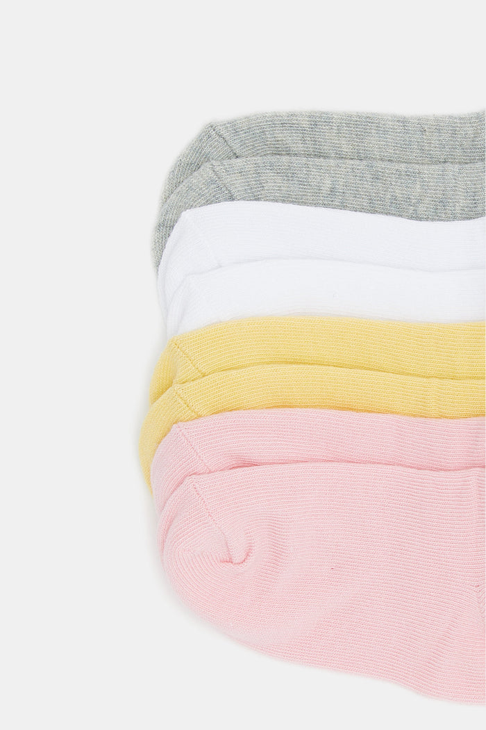 Redtag-Assorted-Solid-4-Pk-Ankle-Length-Socks-365,-Category:Socks,-Colour:Assorted,-Deals:New-In,-Filter:Infant-Girls-(3-to-24-Mths),-H1:KWR,-H2:ING,-H3:HOS,-H4:SKS,-ING-Socks,-New-In-ING,-Non-Sale,-ProductType:Ankle-Socks,-Season:365365,-Section:Girls-(0-to-14Yrs)-Infant-Girls-3 to 24 Months