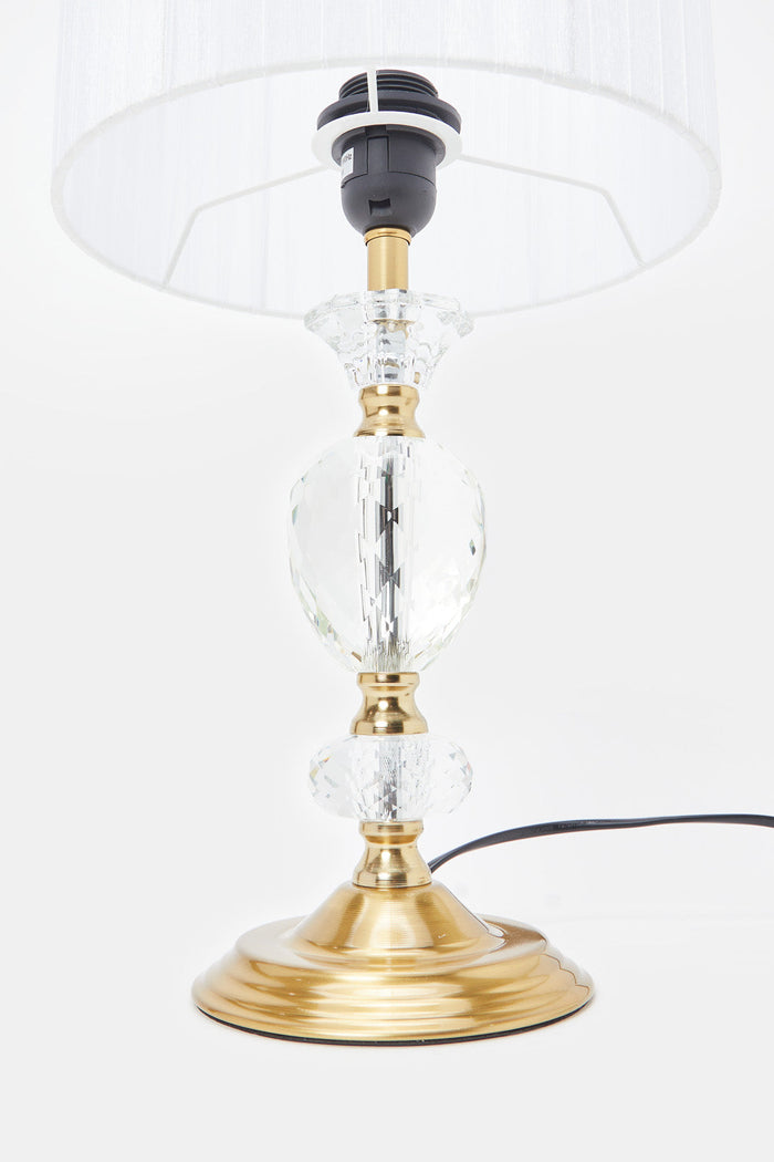 Redtag-Gold-Metal-Glass-Crystal-Table-Lamp-Category:Lamps,-Colour:Gold,-Deals:New-In,-Filter:Home-Decor,-H1:HMW,-H2:HOM,-H3:LTN,-H4:LAM,-HMW-HOM-Lighting,-HMWHOMLTNLAM,-New-In-HMW-HOM,-Non-Sale,-ProductType:Table-Lamps,-Season:W23O,-Section:Homewares,-W23O-Home-Decor-