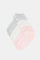 Redtag-3-Pc-Pack-Ankle-Length-Socks-With-Lace-365,-Category:Socks,-Colour:Assorted,-Deals:New-In,-Filter:Girls-(2-to-8-Yrs),-GIR-Socks,-H1:KWR,-H2:GIR,-H3:IMP,-H4:SKS,-New-In-GIR,-Non-Sale,-ProductType:Ankle-Socks,-Season:365365,-Section:Girls-(0-to-14Yrs)-Girls-2 to 8 Years